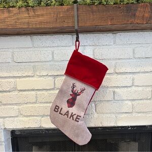 Red and Tan Christmas Stocking